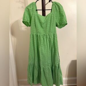 Draper James Green Eyelet Dress